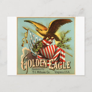 Postal Tabaco de águila dorada 1900
