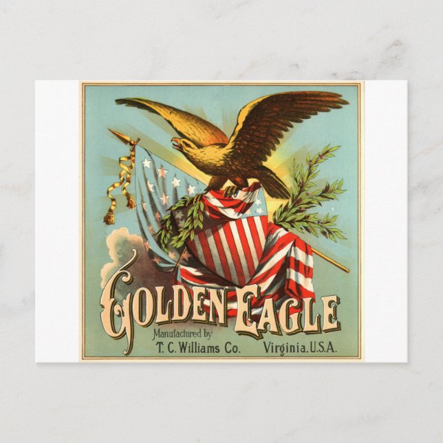 Postal Tabaco de águila dorada 1900 (Anverso)