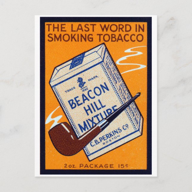 Postal Tabaco de Beacon Hill en 1910 (Anverso)