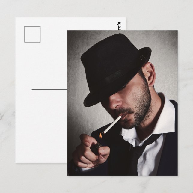 Postal Tabaco retro (Anverso / Reverso)