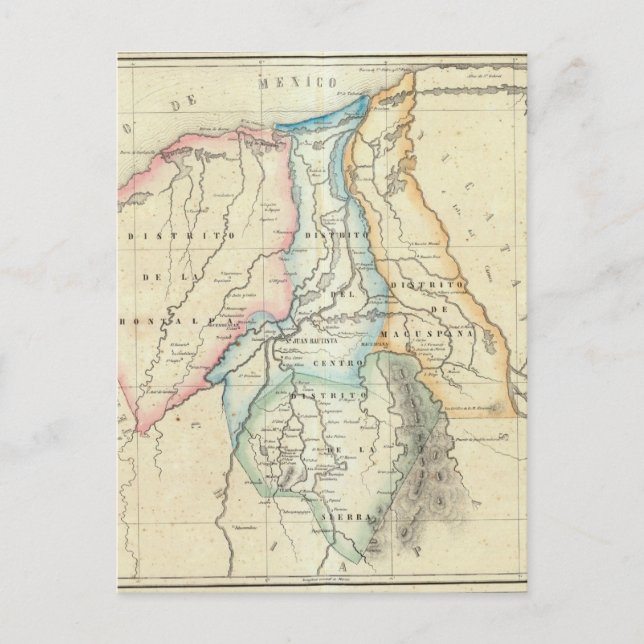 Postal Tabasco, México (Anverso)