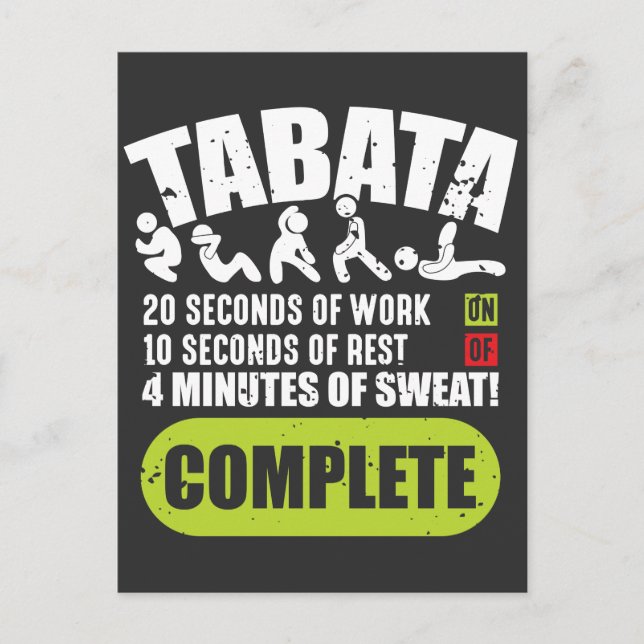 Postal Tabata Workout Fitness Bootcamp Cardio (Anverso)