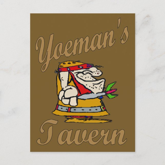 Postal Taberna de Yeoman, jugador de arte (Anverso)