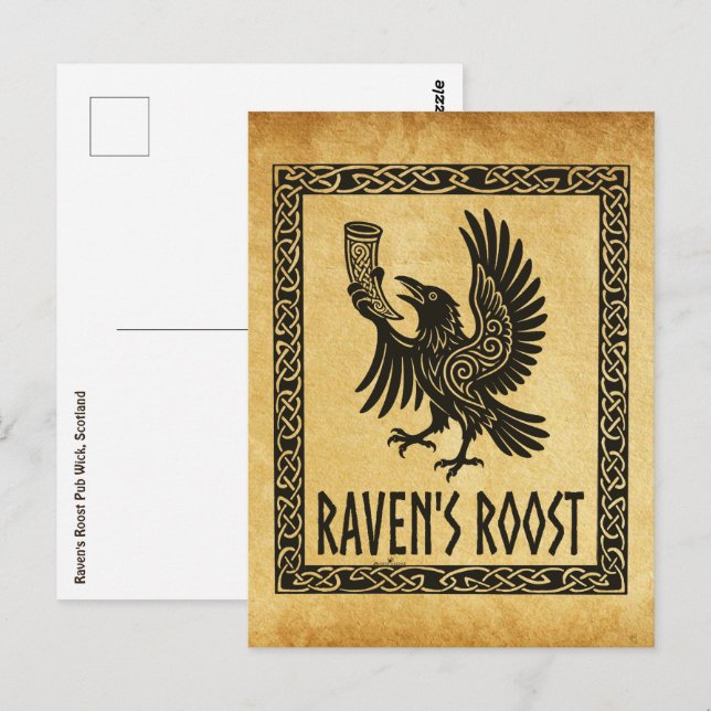 Postal Taberna Raven's Roost Wick Escocia (Anverso / Reverso)