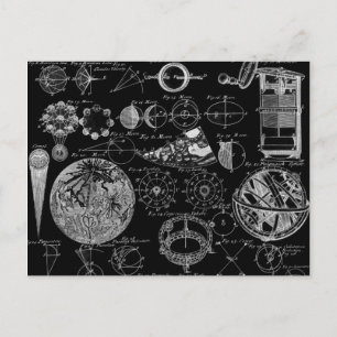 Postal Tabla de astronomía