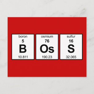 Postal Tabla periódica de BOsS