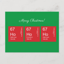 Postal Tabla periódica de color rojo y verde personalizab