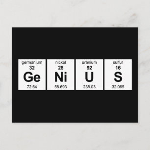 Postal Tabla periódica de GeNiUS