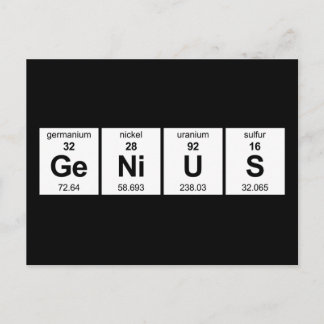 Postal Tabla periódica de GeNiUS
