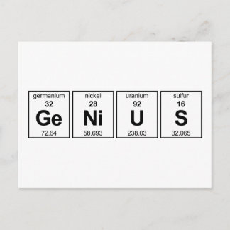 Postal Tabla periódica de GeNiUS