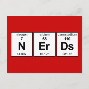 Postal Tabla periódica de NErDs