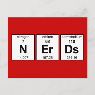 Postal Tabla periódica de NErDs