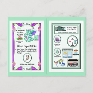 Postal Tabla Periódica Dragón - Litio