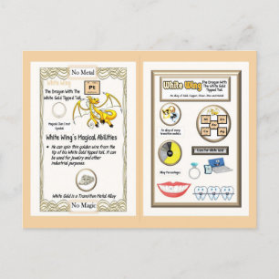 Postal Tabla Periódica Dragón - Oro Blanco