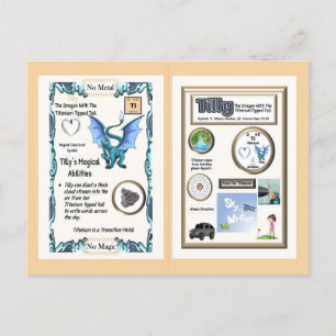 Postal Tabla periódica Dragón - Titanio