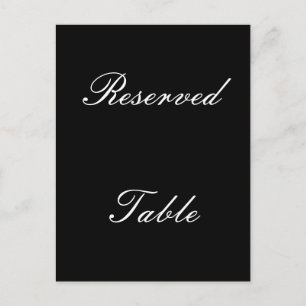 Postal Tabla reservada