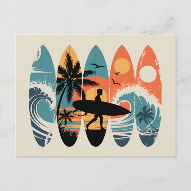 Postal Tablas de surf (Anverso)