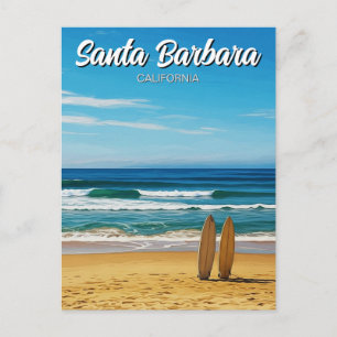 Postal Tablas de surf en Santa Bárbara California