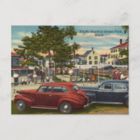 Tablero de barrido de vintage, Ocean Park, coches 