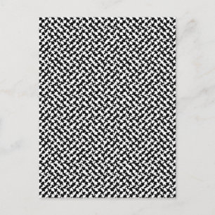 Postal tablero negro de cheques blancos
