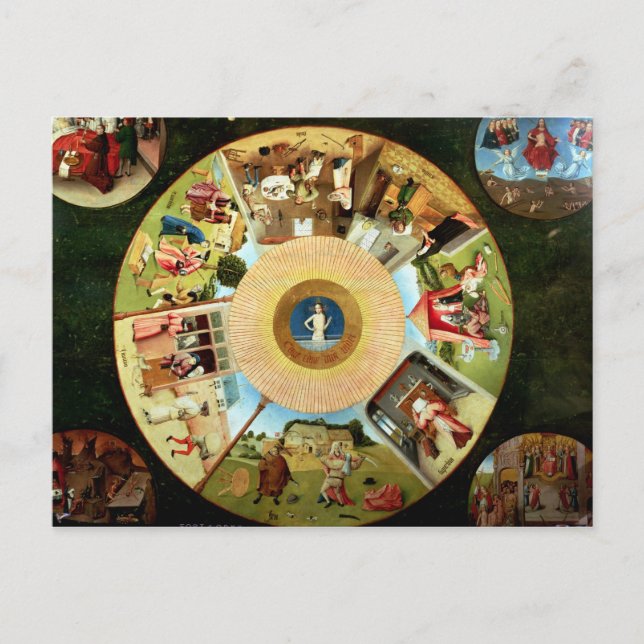 Postal Tabletop de los siete pecados mortales (Anverso)