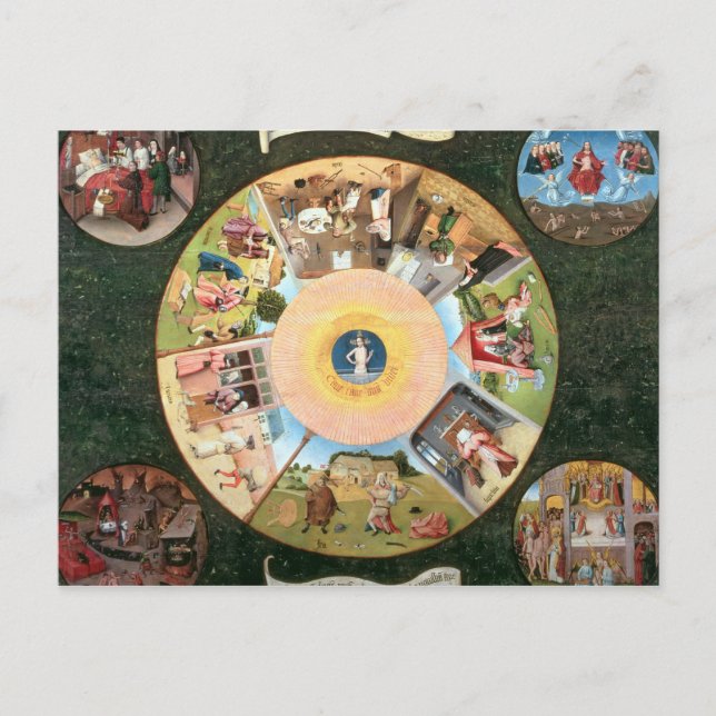 Postal Tabletop de los siete pecados mortales (Anverso)