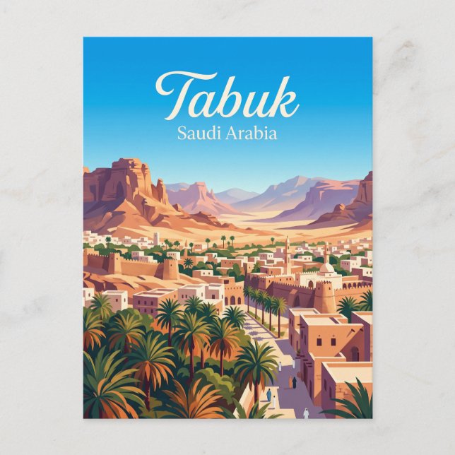 Postal Tabuk, Arabia Saudita (Anverso)