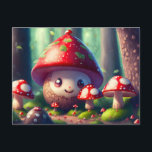 Postal Taburetes en el bosque, buena suerte<br><div class="desc">Taburetes cortos con cara feliz para tantas ocasiones,  decoraciones,  ideas de regalo! ¡Envíe saludos,  felicitaciones con esta linda postal! Diseñado por AIbyMarion</div>