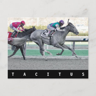 Postal Tacitus ganando el Wood Memorial Stakes