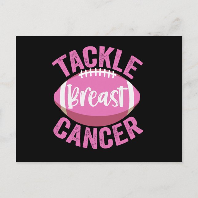 Postal Tackle Breast Cancer Funny Football Awareness Gift (Anverso)