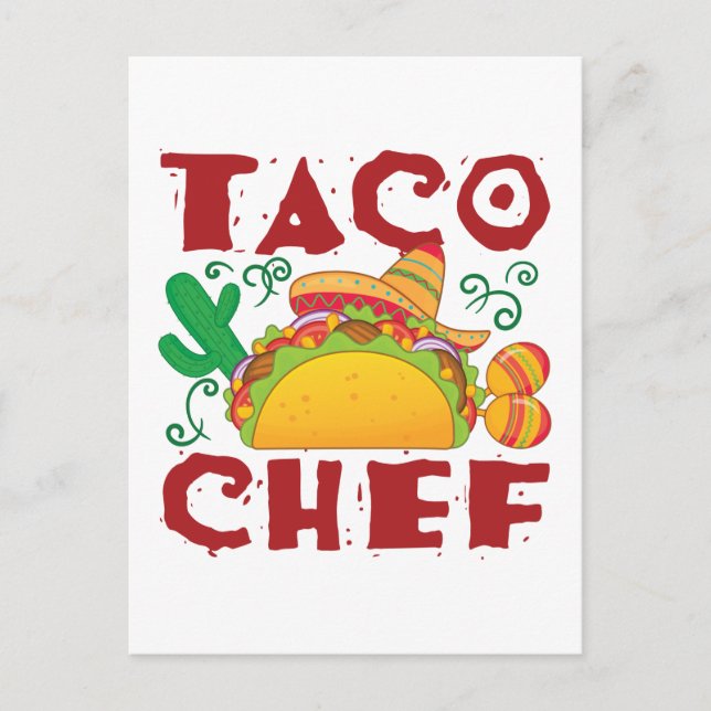 Postal Taco Chef Taco Truck (Anverso)