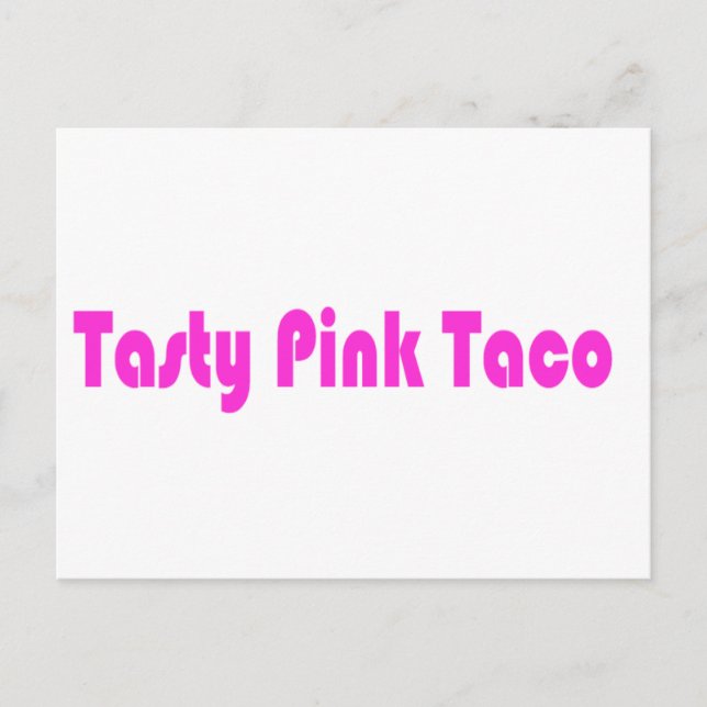 Postal Taco rosado (Anverso)