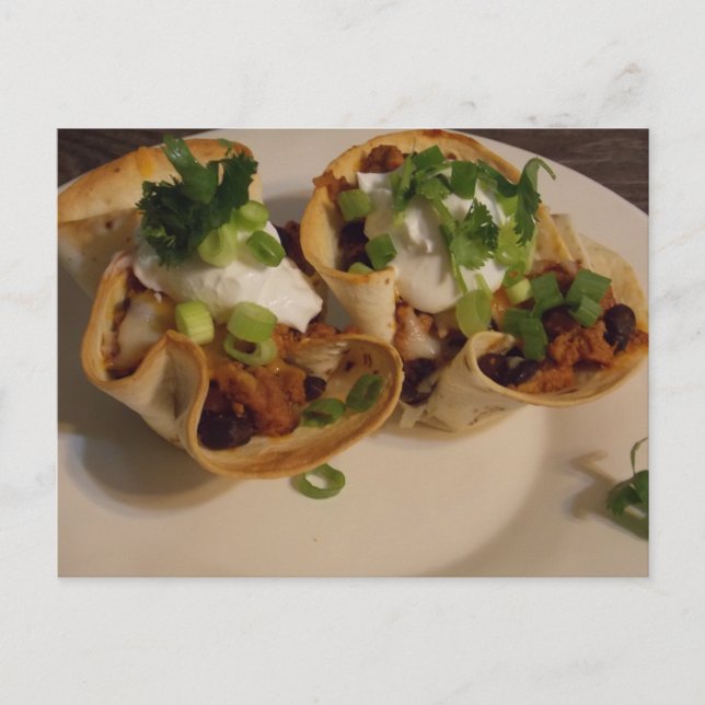 Postal Taco Salad Bowl Card (Anverso)