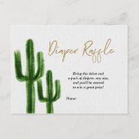 Taco sobre bebé Cactus Parejas Ducha Diaper Raffle
