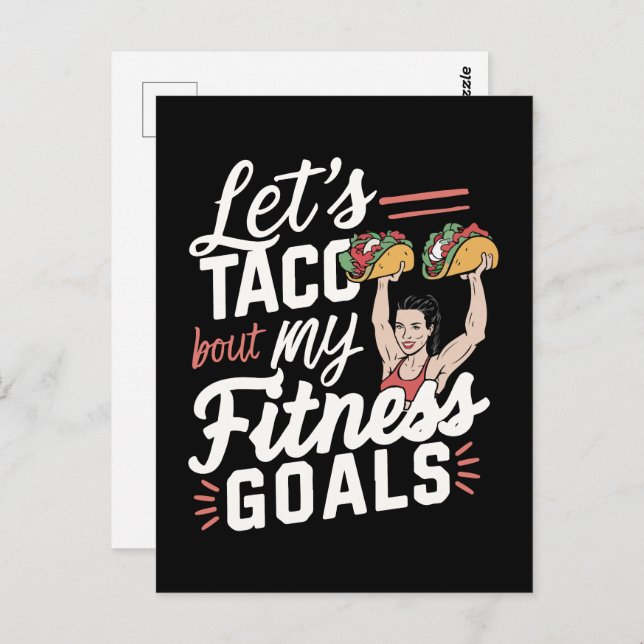 Postal Taco: "sobre mis objetivos de salud" Resolución di (Anverso / Reverso)