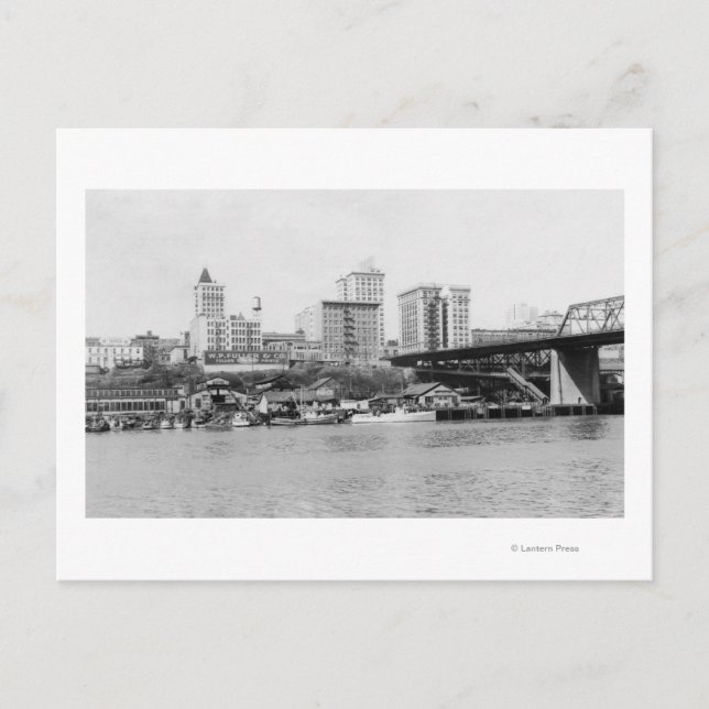 Postal Tacoma, WA - Vista Skyline del centro (Anverso)