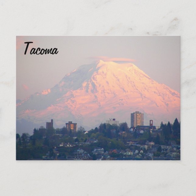 Postal Tacoma, Washington y Mount Rainier Travel (Anverso)