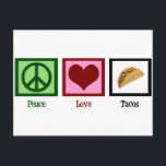 Postal Tacos de amor por la paz<br><div class="desc">De todos los alimentos mexicanos,  los tacos son mis favoritos.</div>