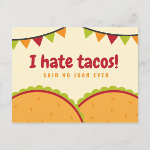 Postal Tacos Mexicanos Ilustrados Divertidos