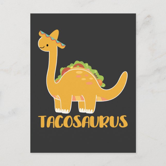 Postal Tacosaurus Cinco de Mayo Funny Taco Dinosaur (Anverso)