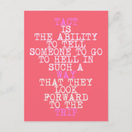 Postal TACT - Postcard con una cita graciosa y sarcástica