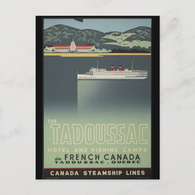 Postal Tadoussac (Anverso)