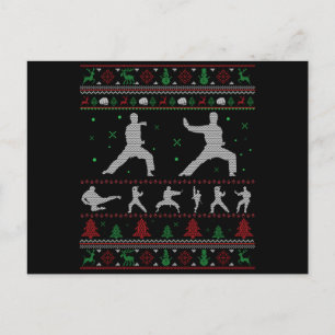 Postal Taekwondo Feliz Regalo de Navidad Navidades feos