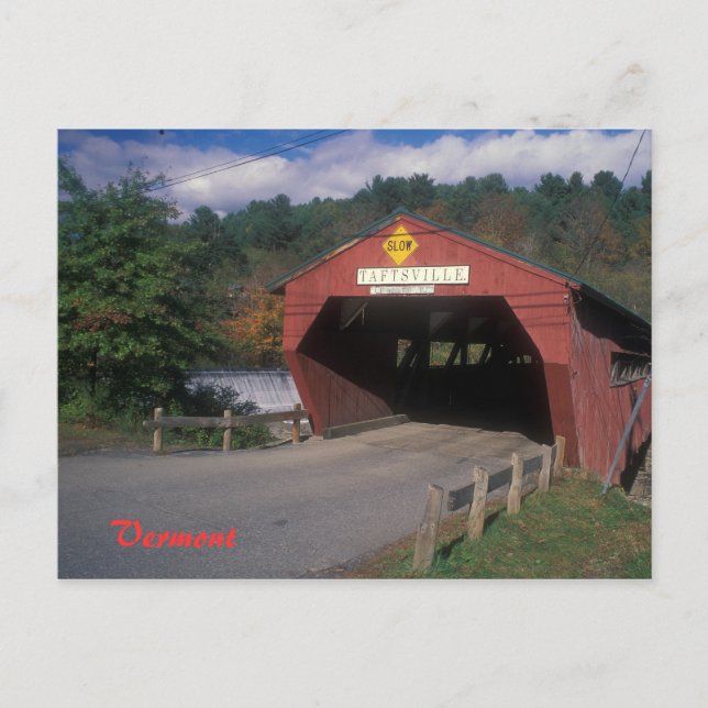Postal Taftsville Bridge Vermont (Anverso)