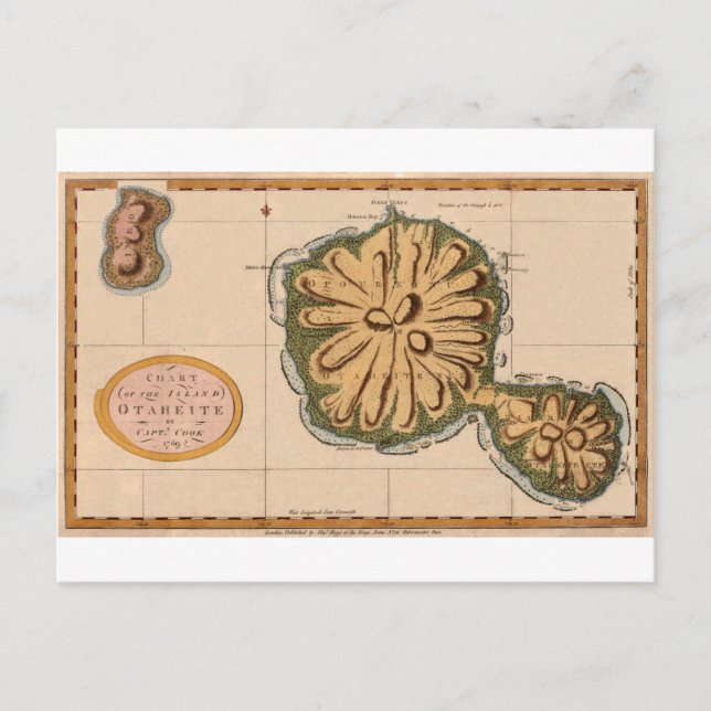 Postal Tahití 1769 (Anverso)