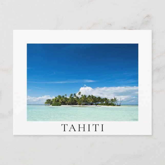 Postal Tahití, isla tropical en el pacífico (Anverso)