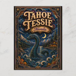 Postal Tahoe Tessie Leyendas de Nevada Popcut