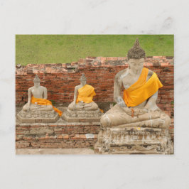 Postal Tailandia, Ayutthaya. Estatuas de budas sentados