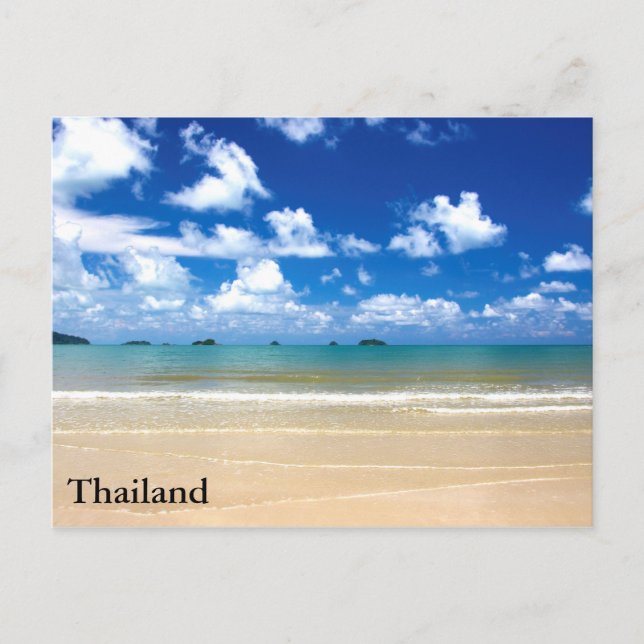 Postal Tailandia en la playa (Anverso)
