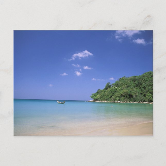 Postal Tailandia, isla de Phuket. Playa. (Anverso)